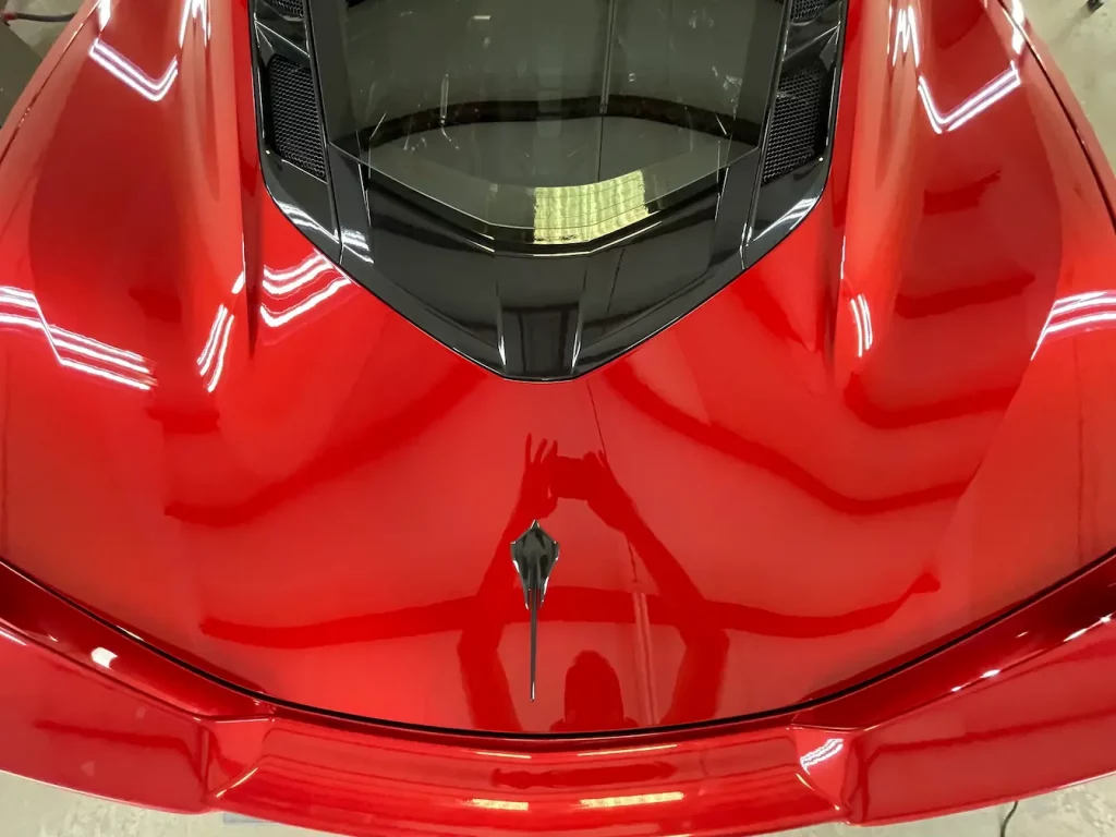 rear of corvette after paint correction