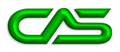 GREEN chrome C.A.S. logo 
